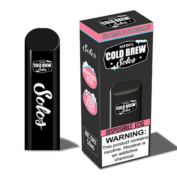 Nitro’s Cold Brew Solos – Disposable Device – Watermelon Strawberry Ice – 2ml / 50mg