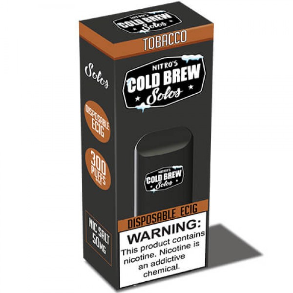 Nitro’s Cold Brew Solos – Disposable Device – Tobacco – 3 Pack / 50mg