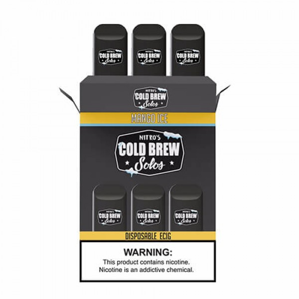 Nitro’s Cold Brew Solos – Disposable Device – Mango Ice – 3 Pack / 50mg