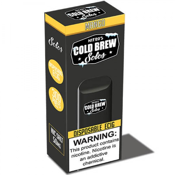 Nitro’s Cold Brew Solos – Disposable Device – Mango – 3 Pack / 50mg