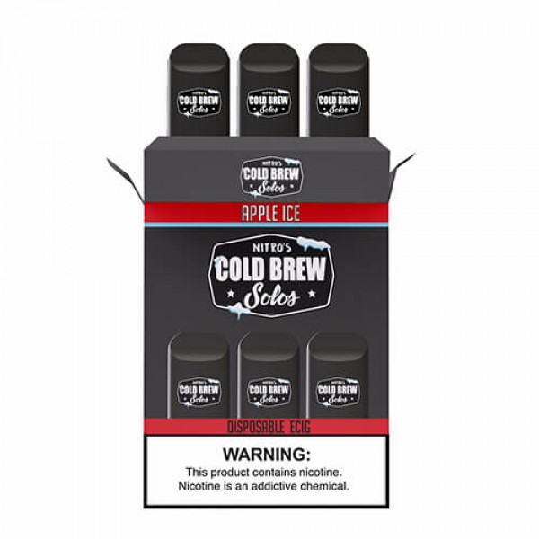 Nitro’s Cold Brew Solos – Disposable Device – Apple Ice – 3 Pack / 50mg