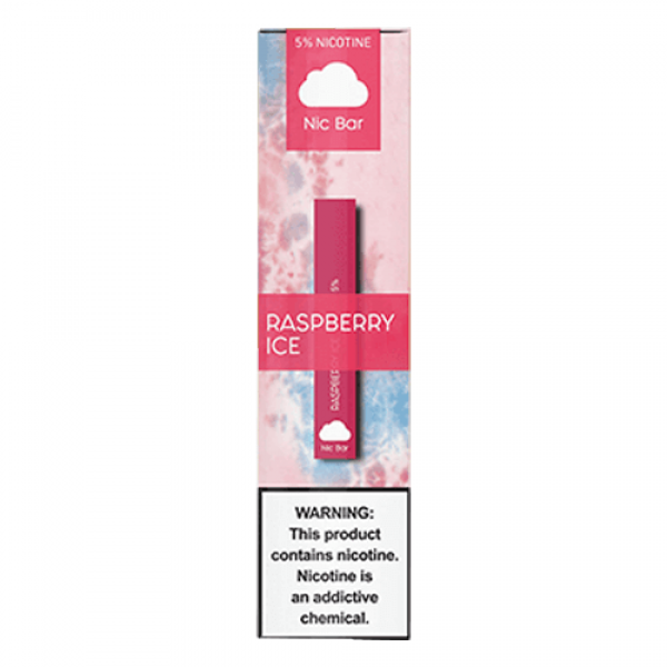 Nic Bar – Disposable Vape Device – Raspberry Ice – Single / 50mg