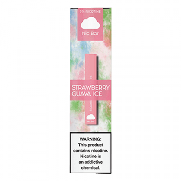 Nic Bar – Disposable Vape Device – Strawberry Guava Ice – Single / 50mg
