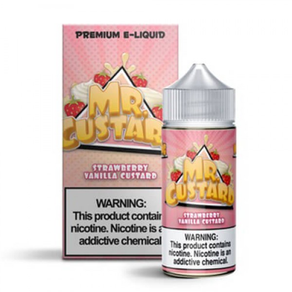 Mr. Custard Premium E-Liquid – Strawberry Vanilla Custard – 100ml / 6mg