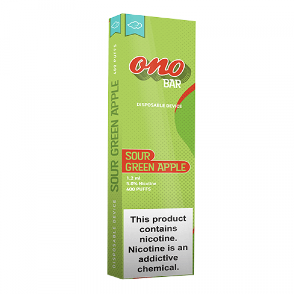 Ono Bar – Disposable Vape Device – Sour Green Apple – Single / 50mg