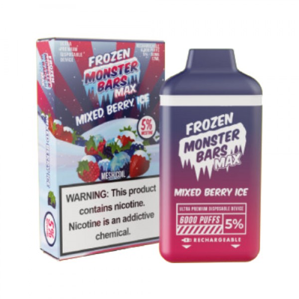 Monster MAX Bars – Disposable Vape Device – Frozen Mixed Berry Ice – Single (12ml) / 50mg