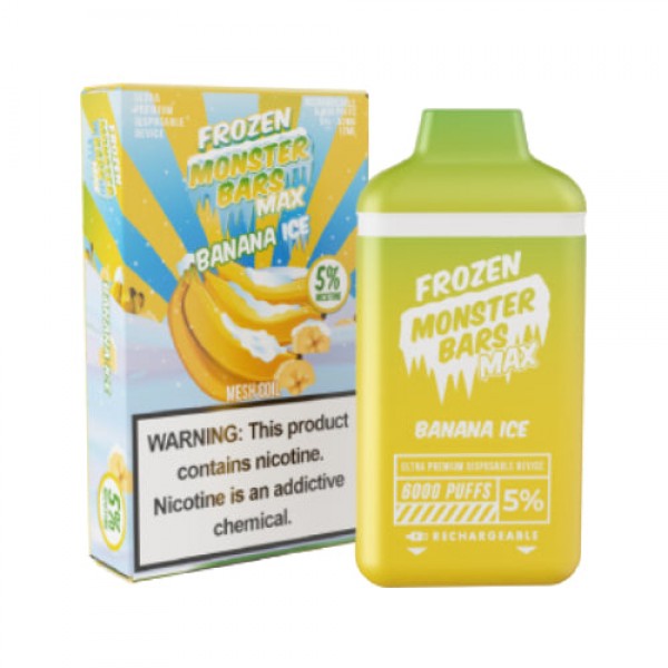 Monster MAX Bars – Disposable Vape Device – Frozen Banana Ice – Single (12ml) / 50mg