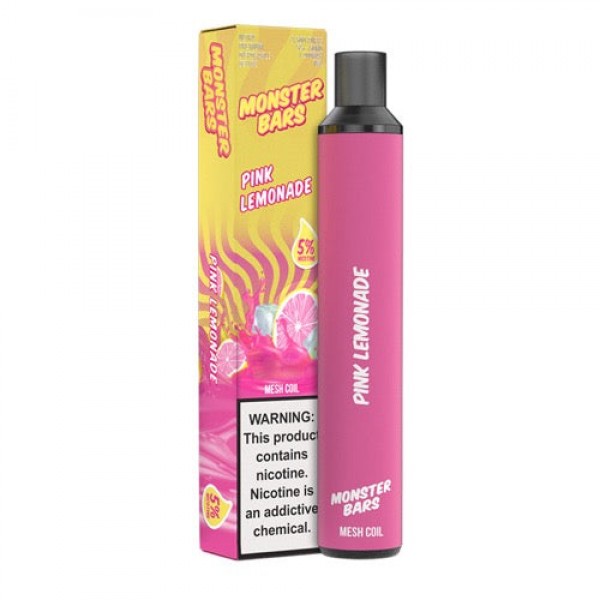 Monster Bars 3500 – Disposable Vape Device – Pink Lemonade – Single / 50mg