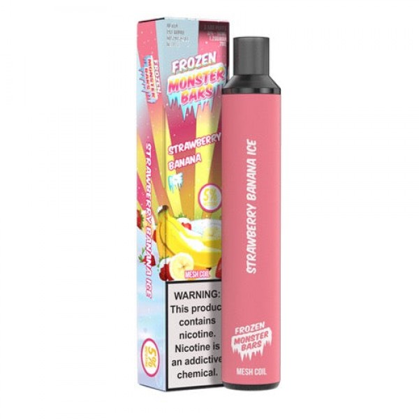 Monster Bars 3500 – Disposable Vape Device – Frozen Strawberry Banana ICE – Single / 50mg