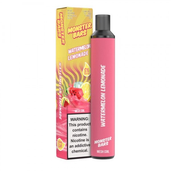 Monster Bars 3500 – Disposable Vape Device – Watermelon Lemonade – Single / 50mg