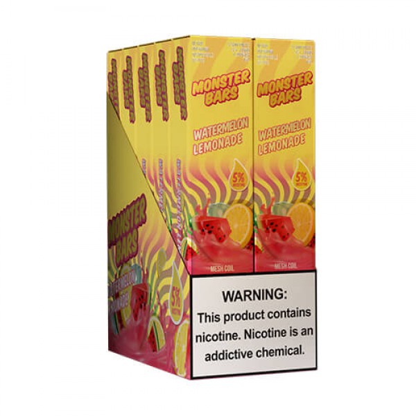 Monster Bars 3500 – Disposable Vape Device – Watermelon Lemonade – 10 Pack / 50mg