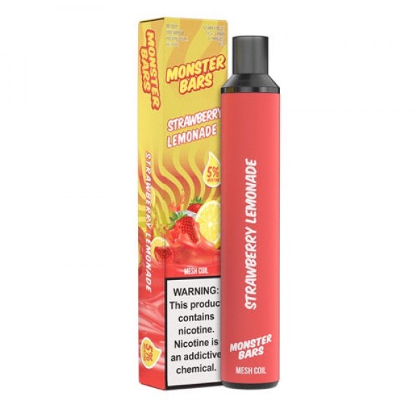 Monster Bars 3500 – Disposable Vape Device – Strawberry Lemonade – Single / 50mg