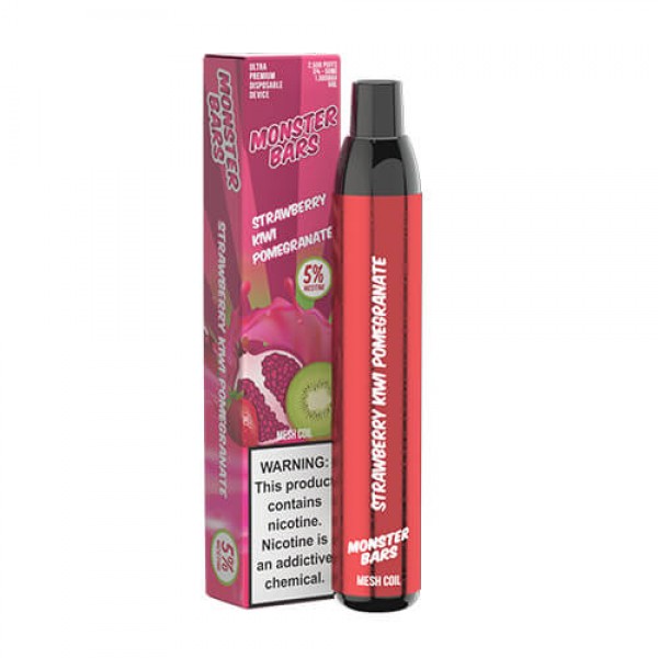 Monster Bars – Disposable Vape Device – Strawberry Kiwi Pomegranate – Single / 50mg
