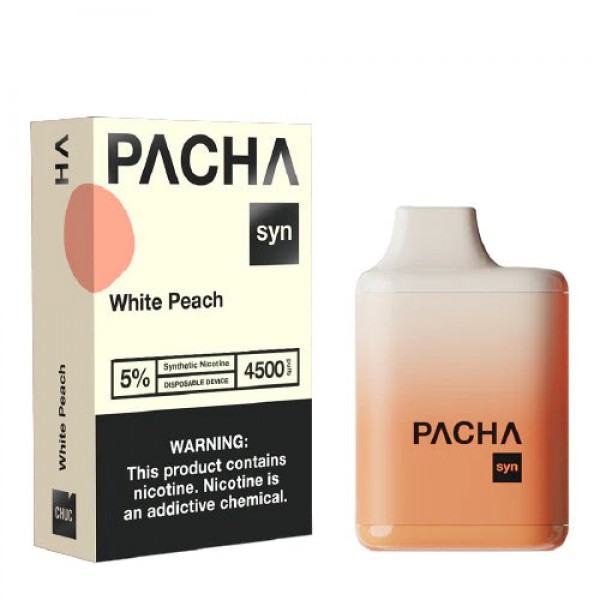Pacha SYN 4500 – Disposable Vape Device – White Peach – Single (12ml) / 50mg