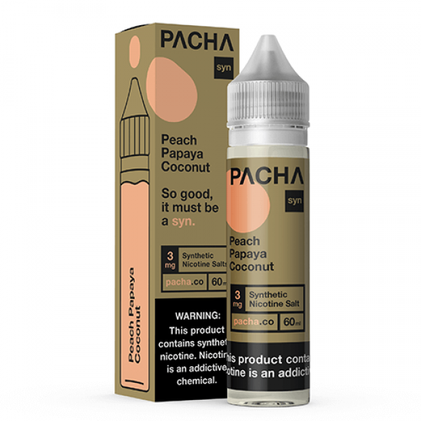 Pachamama E-Liquid Tobacco-Free – Peach Papaya Coconut Cream – 60ml / 6mg