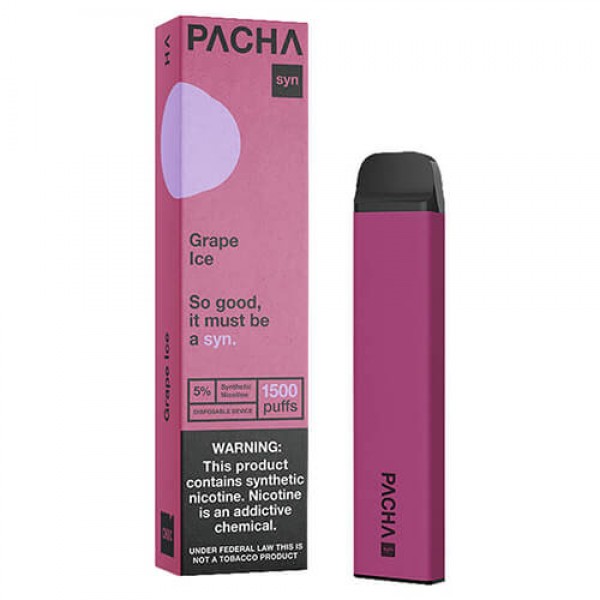 Pachamama SYNthetic 1500 – Disposable Vape Device – Grape Ice – Single / 50mg