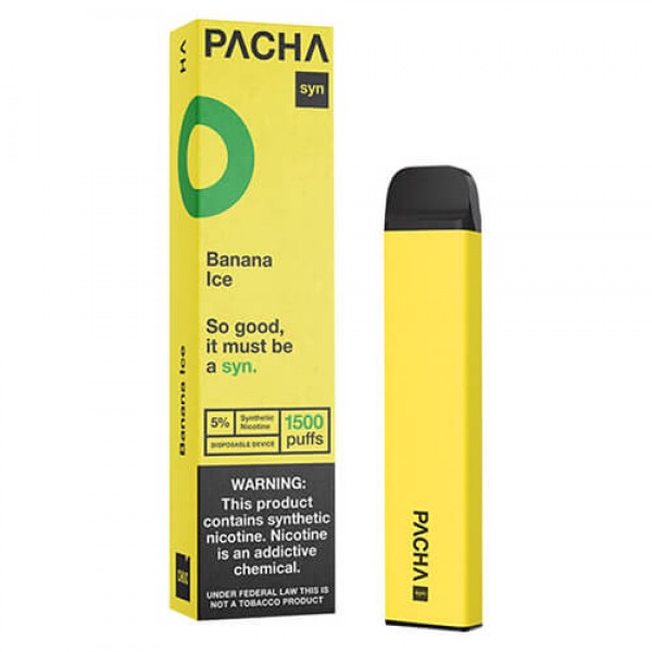 Pachamama SYNthetic 1500 – Disposable Vape Device – Banana Ice – 10 Pack / 50mg