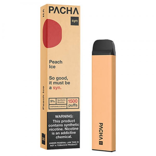 Pachamama SYNthetic 1500 – Disposable Vape Device – Peach Ice – Single / 50mg