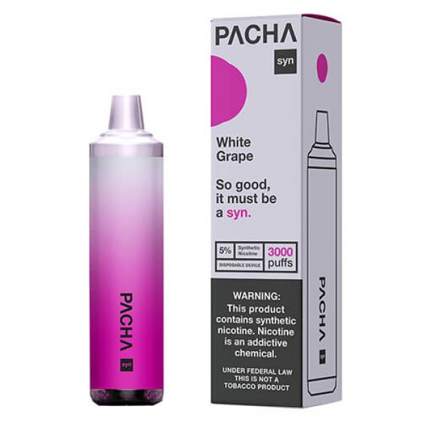 Pachamama SYNthetic 3000 – Disposable Vape Device – White Grape – 10 Pack / 50mg