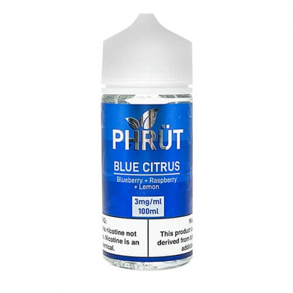 Phrut Tobacco-Free eJuice – Blue Citrus – 100ml / 3mg