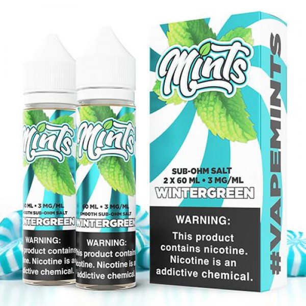 MINTS Vape Co. Sub Ohm – Wintergreen Sub Ohm Salt – 2x60ml / 6mg