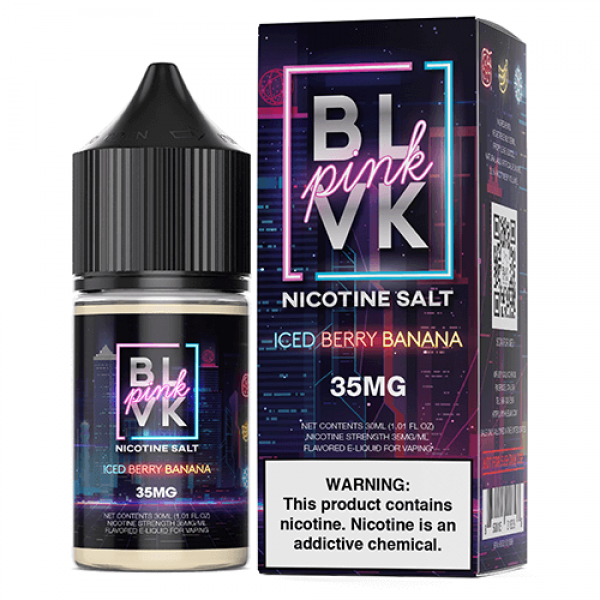 PINK by BLVK Premium E-Liquid SALTS – Iced Berry Banana – 30ml / 50mg