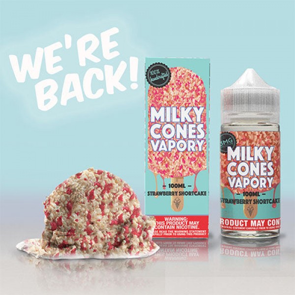 Milky Cones Vapory – Strawberry Short Cake Ice Cream – 100ml / 6mg