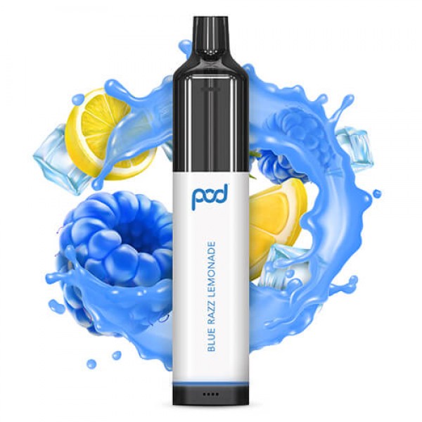 Pod 3500 by Pod Juice – Disposable Vape Device – Blue Razz Lemonade – 10 Pack (90ml) / 55mg