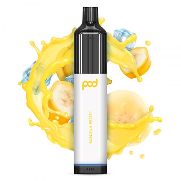 Pod 3500 by Pod Juice – Disposable Vape Device – Banana Frost – Single / 55mg