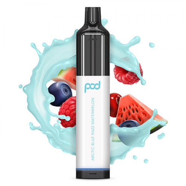Pod 3500 by Pod Juice – Disposable Vape Device – Arctic Blue Razz Watermelon – Single / 55mg