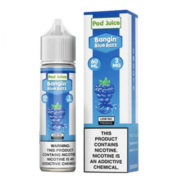 Pod Juice – Banging Blue Razz – 60ml / 0mg
