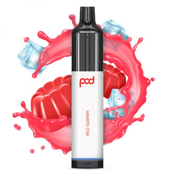Pod 3500 by Pod Juice – Disposable Vape Device – Red Gummy – Single / 55mg