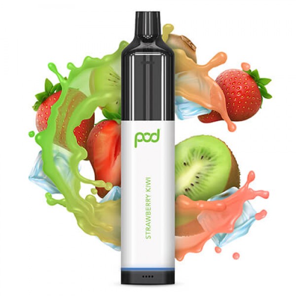 Pod 3500 by Pod Juice – Disposable Vape Device – Strawberry Kiwi – Single / 55mg
