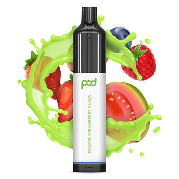 Pod 3500 by Pod Juice – Disposable Vape Device – Frozen Strawberry Guava – 10 Pack (90ml) / 55mg