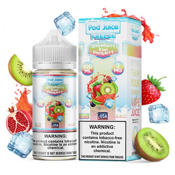 Pod Juice Tobacco-Free – Strawberry Kiwi Pomberry Freeze – 100ml / 6mg