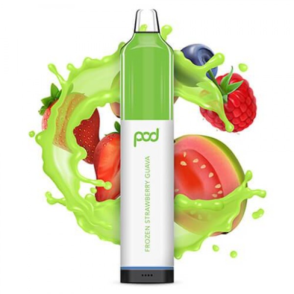 Pod Mesh 5500 Synthetic – Disposable Vape Device – Frozen Strawberry Guava – Single / 50mg