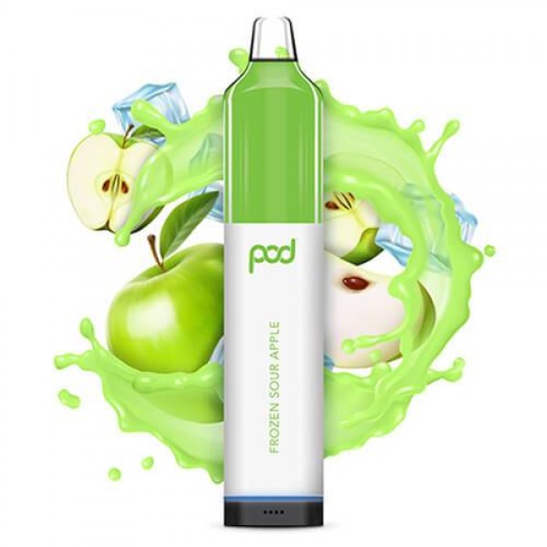 Pod Mesh 5500 Synthetic – Disposable Vape Device – Frozen Sour Apple – Single / 50mg