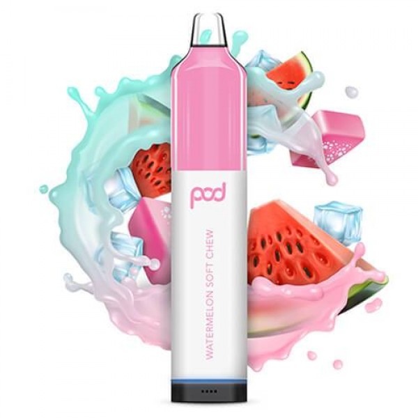 Pod Mesh 5500 Synthetic – Disposable Vape Device – Watermelon Soft Chew – Single / 50mg