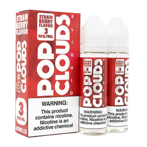 Pop Clouds E-Liquid – Strawberry – 2x60ml / 3mg