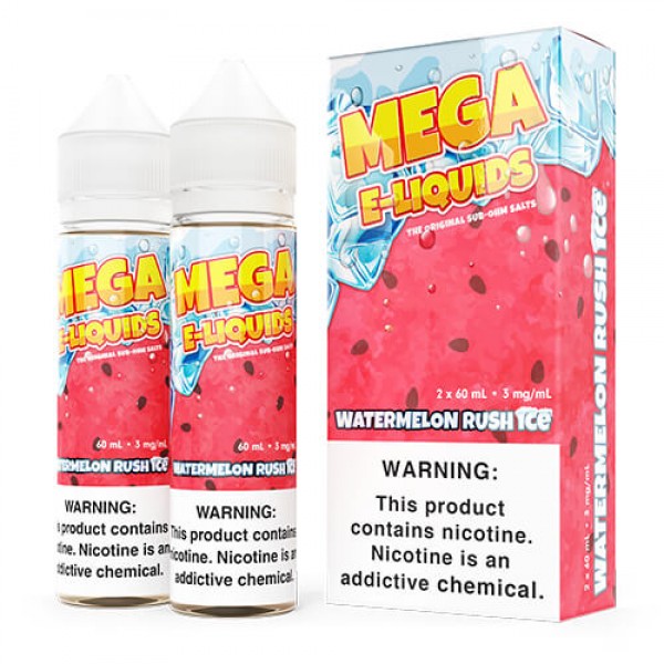 MEGA E-Liquids Tobacco-Free – Watermelon Rush ICE – 2x60ml / 3mg