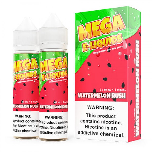 MEGA E-Liquids Tobacco-Free – Watermelon Rush – 2x60ml / 6mg