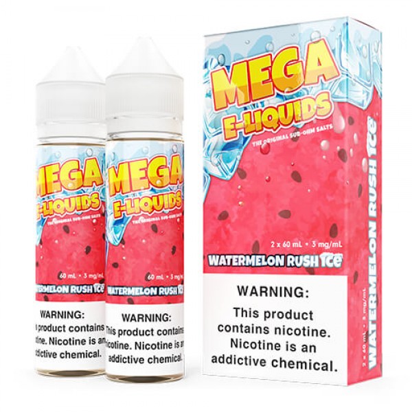 MEGA E-Liquids Sub Ohm Salts – Watermelon Rush ICE – 2x60ml / 6mg
