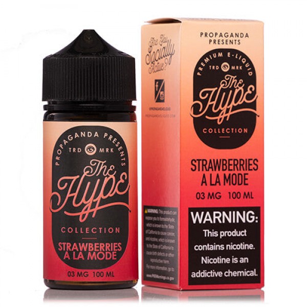 Propaganda E-Liquid Tobacco-Free Hype Collection – Strawberries A’ La Mode – 100ml / 12mg