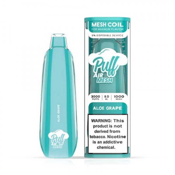 Puff Air Mesh – Disposable Vape Device – Aloe Grape – Single / 50mg
