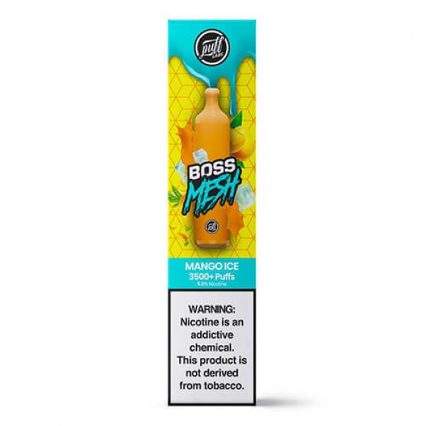 Puff BOSS MESH Synthetic – Disposable Vape Device – Mango ICE – Single / 50mg