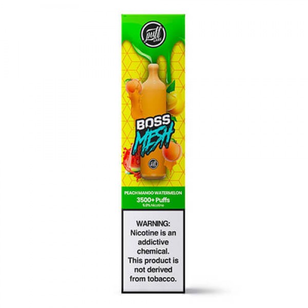 Puff BOSS MESH Synthetic – Disposable Vape Device – Peach Mango Watermelon – Single / 50mg