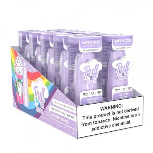 Puff Air Mesh – Disposable Vape Device – Unicorn Frappe – 10 Pack / 50mg