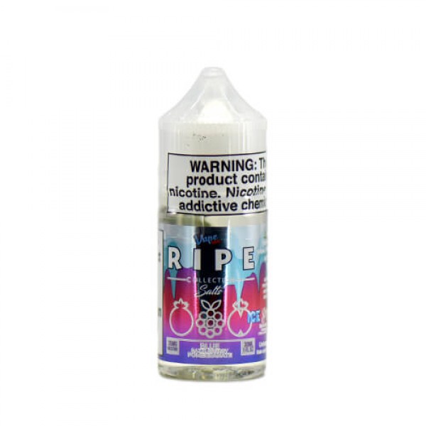 Ripe Collection on Ice by Vape 100 Nic Salts – Blue Razzleberry Pomegranate on Ice – 30ml / 50mg