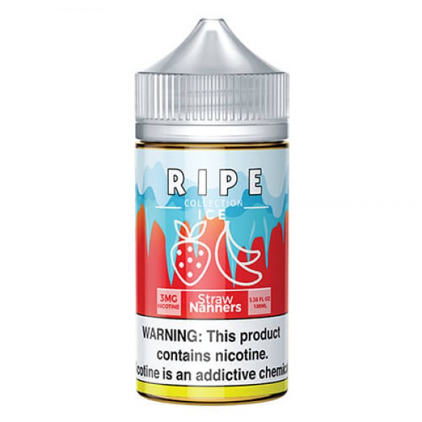 Ripe Collection on Ice by Vape 100 eJuice – Straw Nanners on Ice – 100ml / 3mg