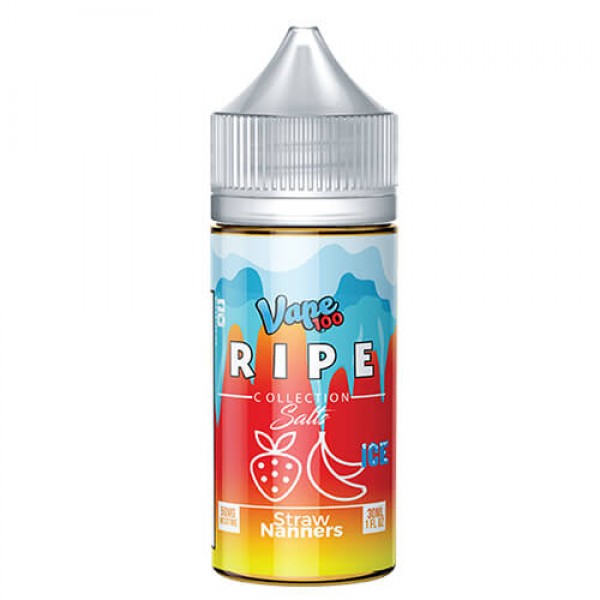 Ripe Collection on Ice by Vape 100 Nic Salts – Straw Nanners on Ice – 30ml / 50mg